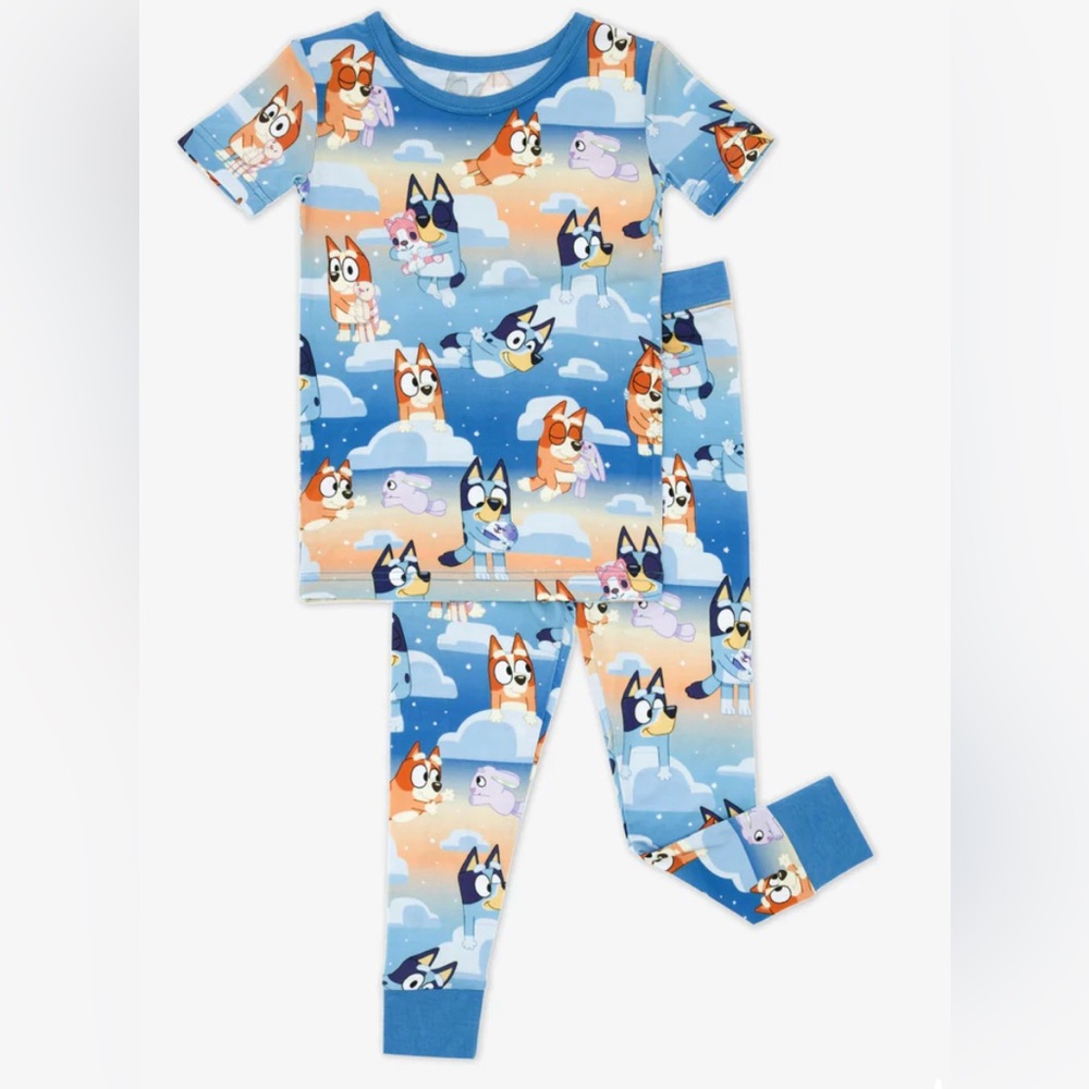 EUC - Little Sleepies Bluey pajamas 4T